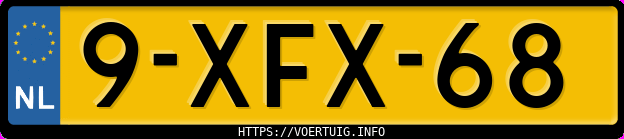 Kenteken afbeelding van 9XFX68, grijze Mitsubishi Outlander