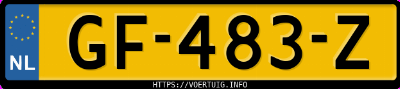 Kenteken afbeelding van GF483Z, grijze Mitsubishi Outlander Phev S