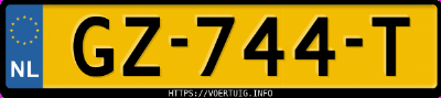 Kenteken afbeelding van GZ744T, rode Mitsubishi Asx 1.6