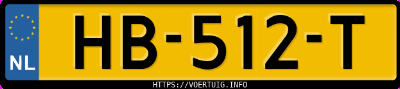 Kenteken afbeelding van HB512T, rode Mitsubishi Outlander Phev S