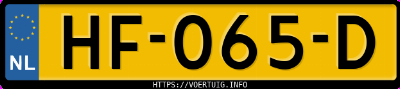Kenteken afbeelding van HF065D, zwarte Mitsubishi Outlander Phev S