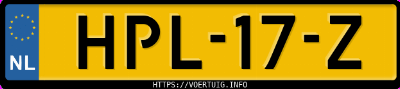 Kenteken afbeelding van HPL17Z, rode Mitsubishi Eclipse Cross Phev