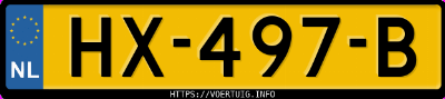 Kenteken afbeelding van HX497B, rode Mitsubishi Outlander Phev S