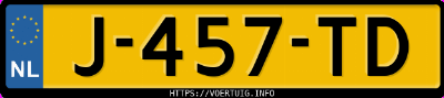 Kenteken afbeelding van J457TD, rode Mitsubishi Outlander Phev S