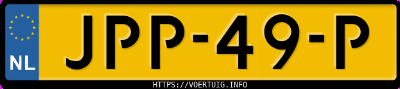 Kenteken afbeelding van JPP49P, grijze Mitsubishi Eclipse Cross Phev
