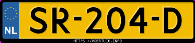 Kenteken afbeelding van SR204D, witte Mitsubishi Eclipse Cross