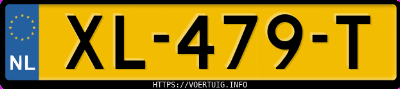 Kenteken afbeelding van XL479T, zwarte Mitsubishi Space Star