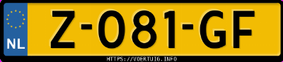 Kenteken afbeelding van Z081GF, grijze Mitsubishi Outlander Phev S