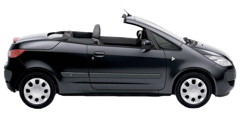 Afbeelding van JG665L, zwarte Mitsubishi Colt Czc cabriolet