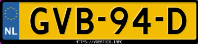 Kenteken afbeelding van GVB94D, zwarte Nio ET5 100 Kwh
