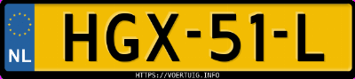 Kenteken afbeelding van HGX51L, blauwe Nio EL6 75/100 Kwh