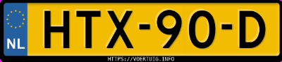 Kenteken afbeelding van HTX90D, paarse Nio Firefly