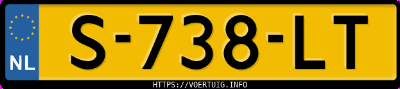 Kenteken afbeelding van S738LT, blauwe Nio EL7 75 Kwh