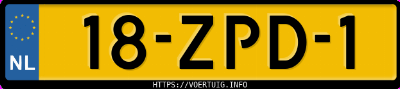 Kenteken afbeelding van 18ZPD1, zwarte Nissan 370z