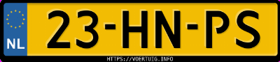 Kenteken afbeelding van 23HNPS, zwarte Nissan Micra