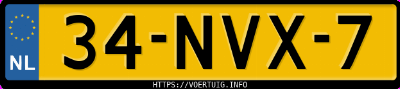 Kenteken afbeelding van 34NVX7, grijze Nissan Pixo