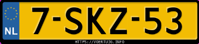Kenteken afbeelding van 7SKZ53, blauwe Nissan Note