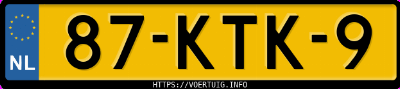 Kenteken afbeelding van 87KTK9, zwarte Nissan Qashqai
