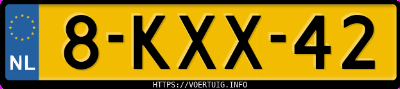 Kenteken afbeelding van 8KXX42, zwarte Nissan Qashqai