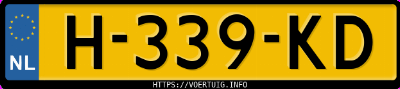 Kenteken afbeelding van H339KD, zwarte Nissan Leaf 40kwh