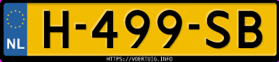 Kenteken afbeelding van H499SB, grijze Nissan Leaf 62kwh