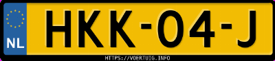 Kenteken afbeelding van HKK04J, witte Nissan Qashqai