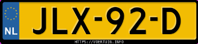 Kenteken afbeelding van JLX92D, witte Nissan Micra Standard Range