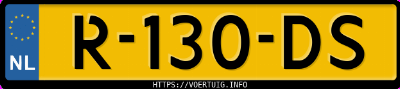 Kenteken afbeelding van R130DS, witte Nissan Ariya Standard Range