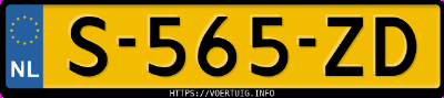 Kenteken afbeelding van S565ZD, oranje Nissan Qashqai