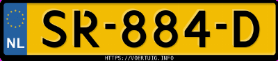 Kenteken afbeelding van SR884D, zwarte Nissan Qashqai