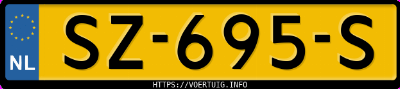 Kenteken afbeelding van SZ695S, witte Nissan Qashqai