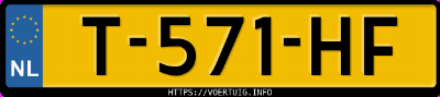 Kenteken afbeelding van T571HF, grijze Nissan Ariya Long Range