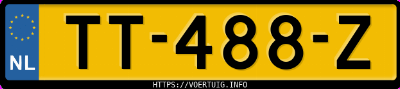 Kenteken afbeelding van TT488Z, witte Nissan Leaf 40kwh
