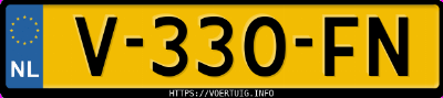 Kenteken afbeelding van V330FN,  Nissan E-Nv200