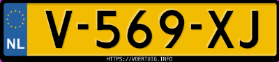 Kenteken afbeelding van V569XJ,  Nissan E-NV200 Evalia