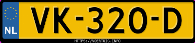 Kenteken afbeelding van VK320D,  Nissan E-Nv200