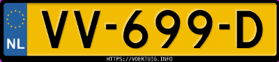 Kenteken afbeelding van VV699D,  Nissan E-Nv200