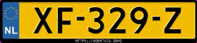 Kenteken afbeelding van XF329Z, grijze Nissan Leaf 40kwh