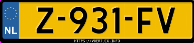 Kenteken afbeelding van Z931FV, witte Nissan Qashqai