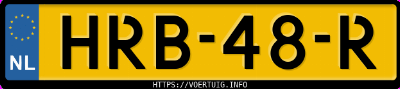 Kenteken afbeelding van HRB48R, zwarte Omoda 9 Phev Shs-P