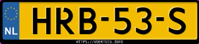 Kenteken afbeelding van HRB53S, zwarte Omoda 9 Phev