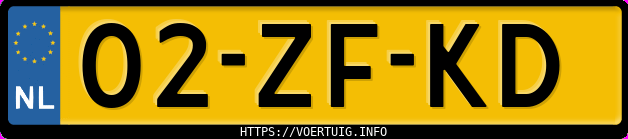 Kenteken afbeelding van 02ZFKD, grijze Opel Astra Station Wagon H Z16xep