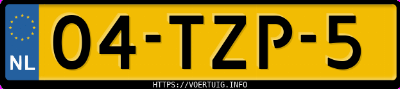 Kenteken afbeelding van 04TZP5, grijze Opel Ampera