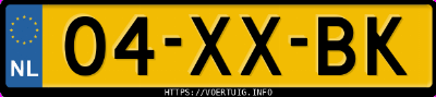 Kenteken afbeelding van 04XXBK, zwarte Opel Corsa