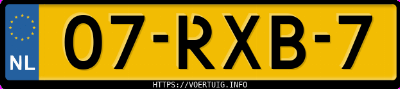 Kenteken afbeelding van 07RXB7, grijze Opel Astra J 14 Net