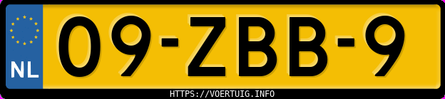 Kenteken afbeelding van 09ZBB9, witte Opel Insignia Limousine Nb