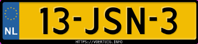 Kenteken afbeelding van 13JSN3, zwarte Opel Meriva A 16