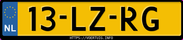 Kenteken afbeelding van 13LZRG, blauwe Opel Astra G Cc Z1.6se