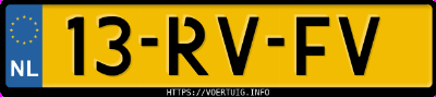 Kenteken afbeelding van 13RVFV, paarse Opel Meriva A Z1.4xep