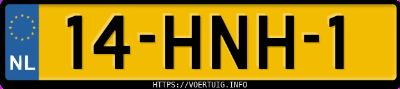 Kenteken afbeelding van 14HNH1, grijze Opel Insignia